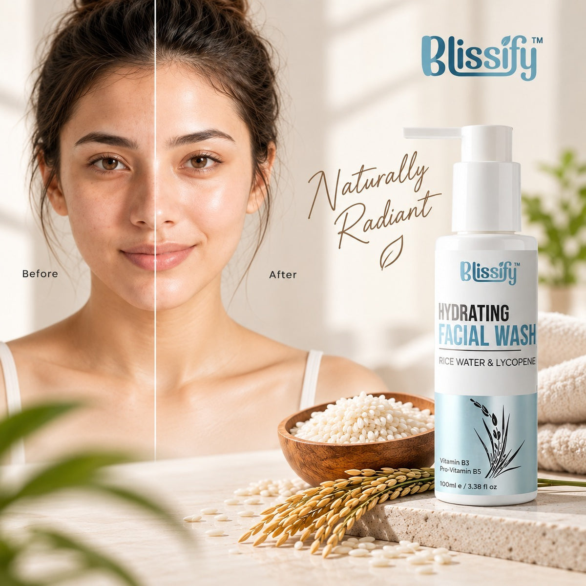 Blissify Rice Water Brightening Face Wash
